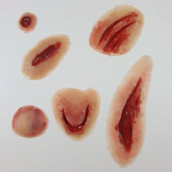 Heridas simuladas para trauma variado