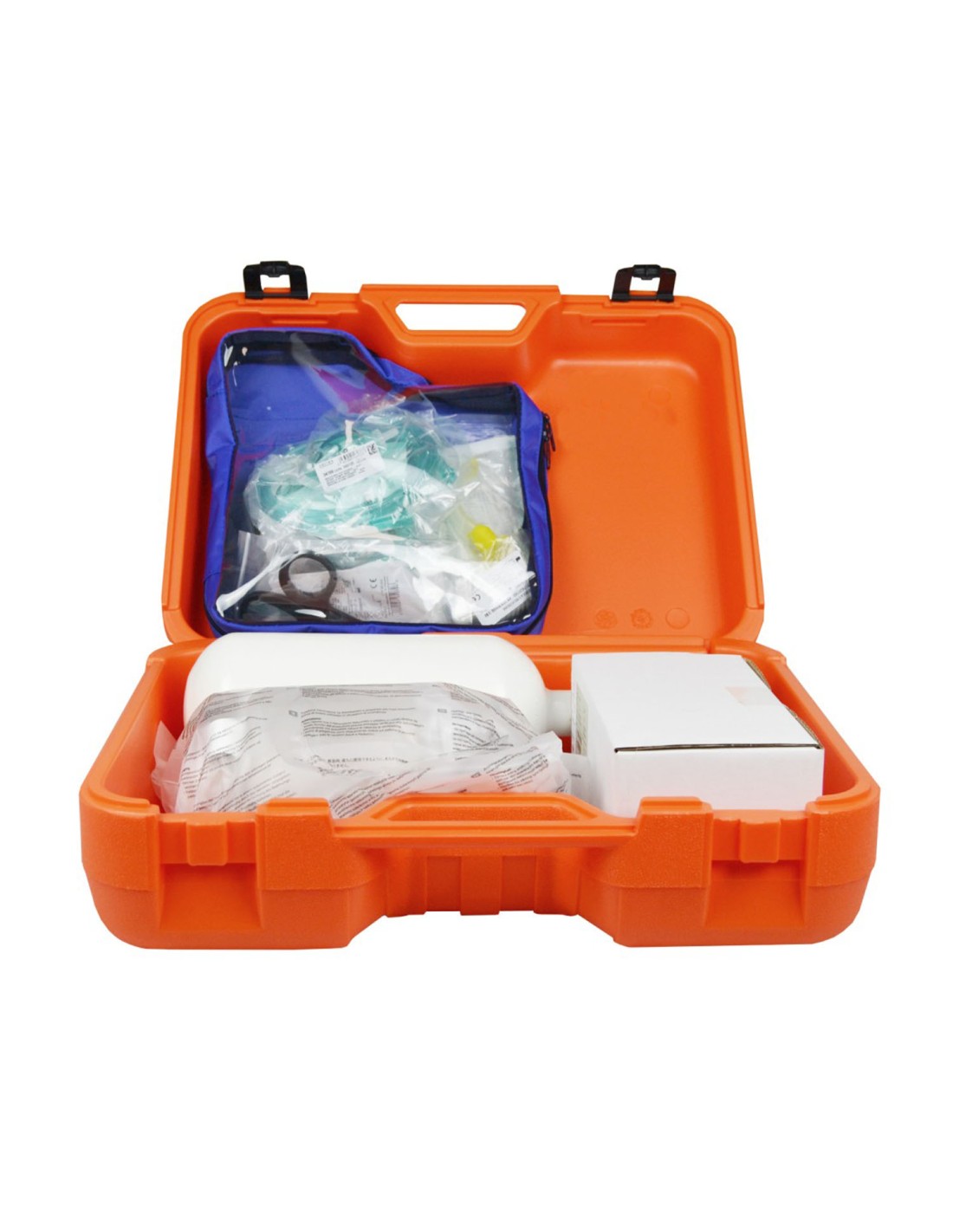 Maletín oxigenoterapia completo con botella de oxígeno de 2 litros sin cargar