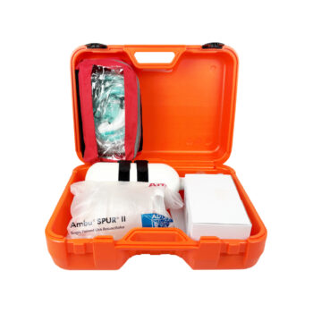 Maletín de reanimación completa con botella de oxígeno de 2 l sin carga